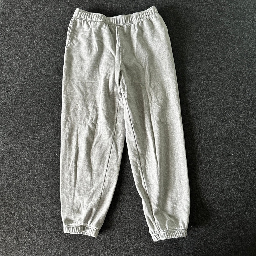 American Eagle Heather Gray Fleece Joggers High Waisted Sweatpants Womens Medium